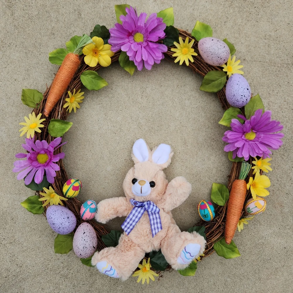 Easter Bunny Egg Shaped Wreath